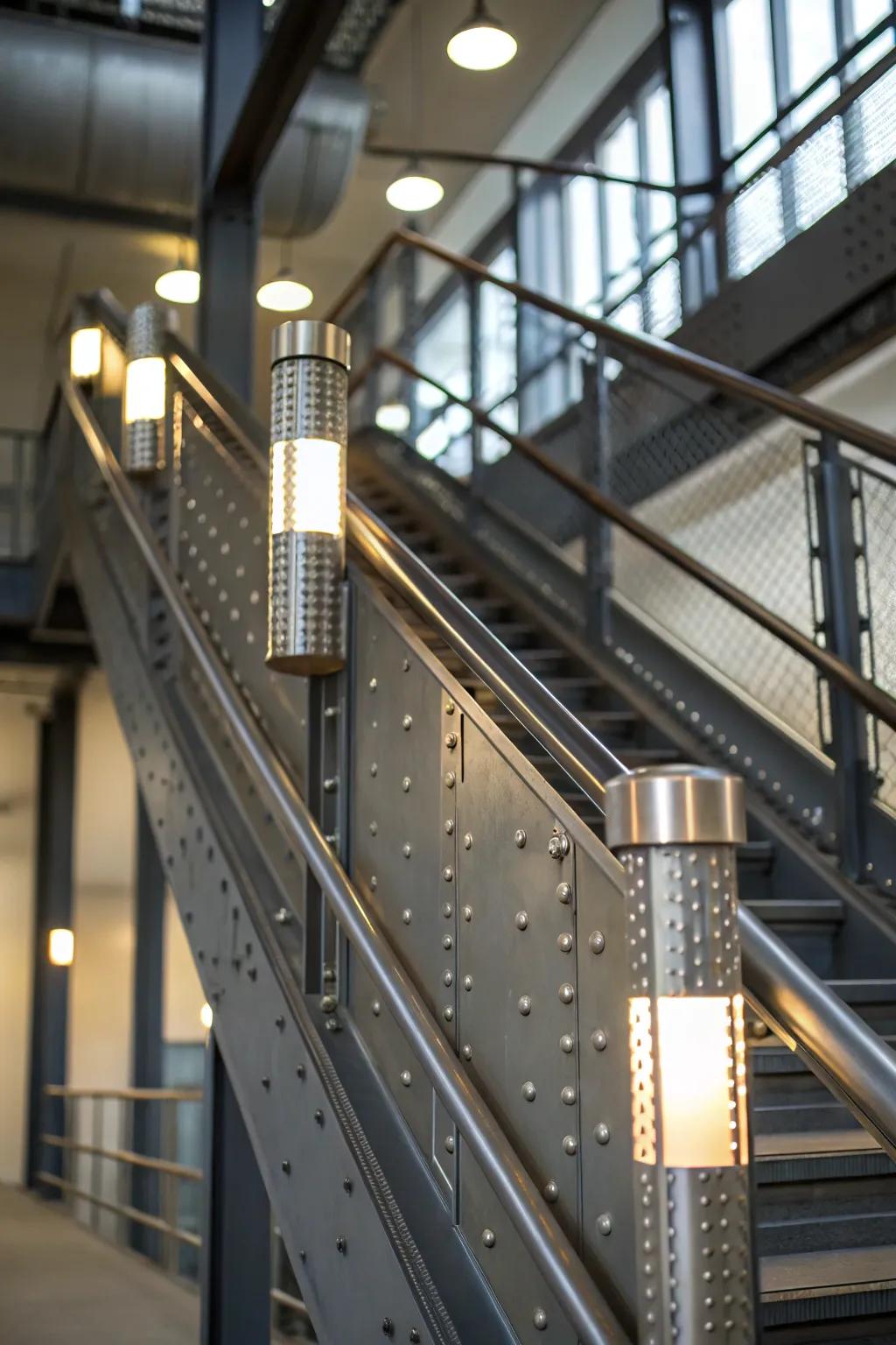 Metal trim introduces a sleek, industrial edge.