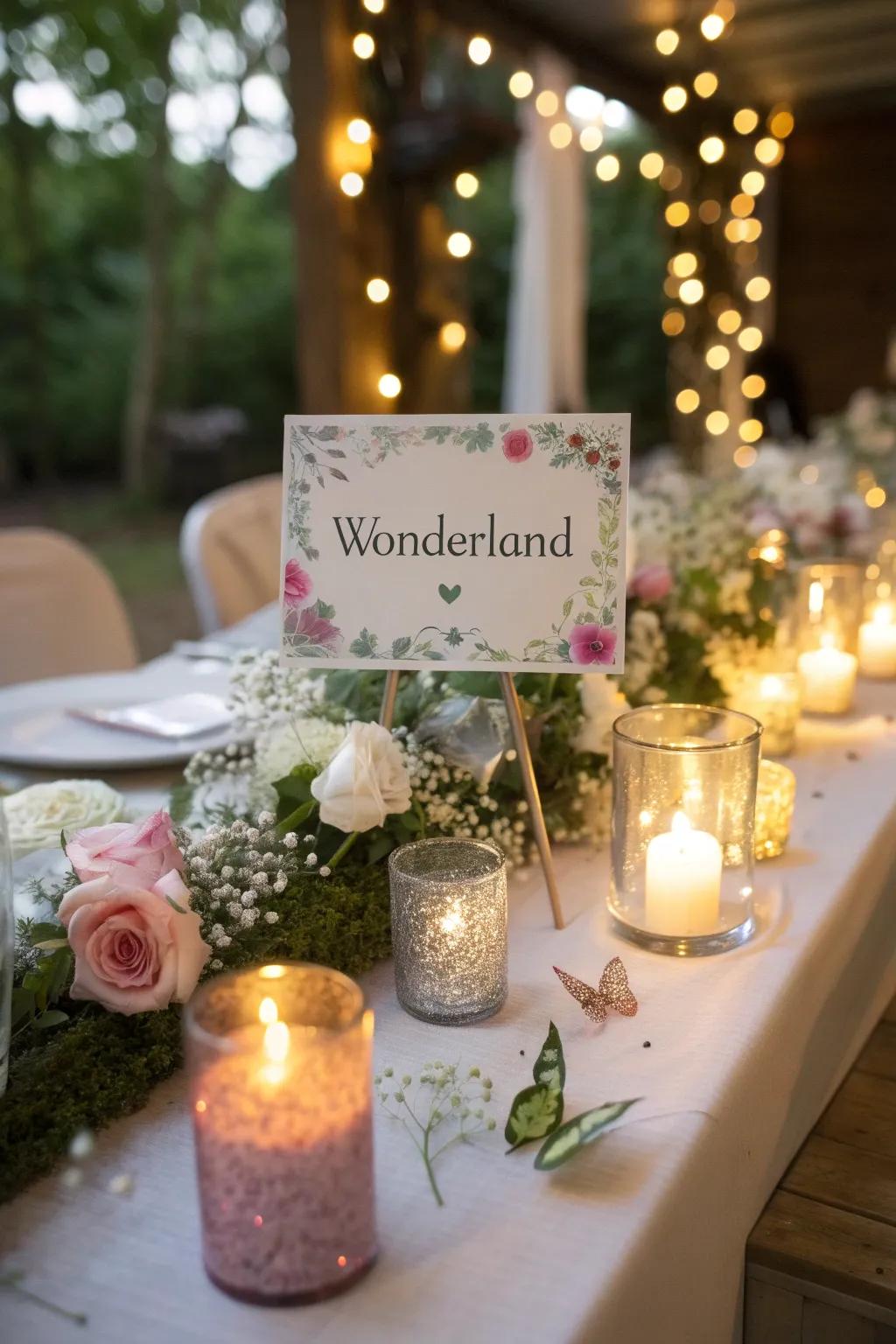 Fairytale-inspired table names enchant with whimsy and charm.