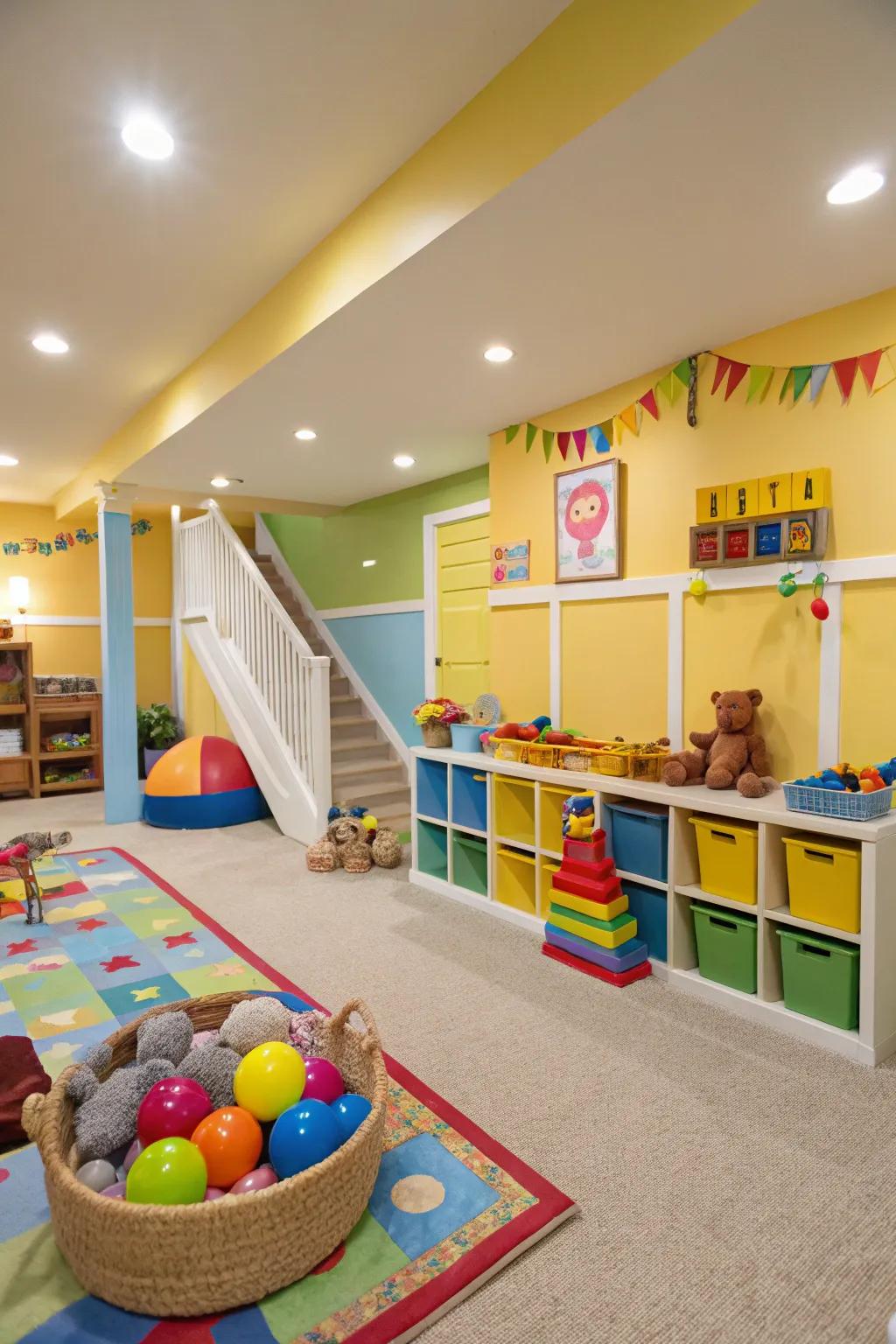 Create a playful and safe area for children to enjoy.