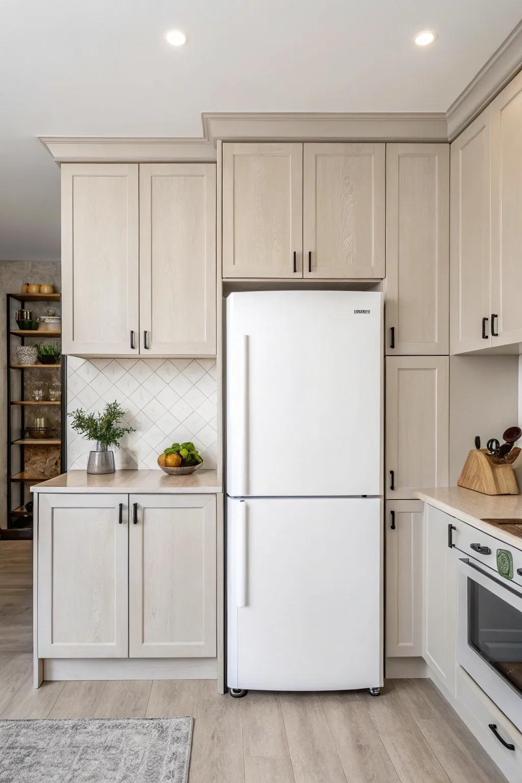 A minimalist approach provides a sleek and modern kitchen design.