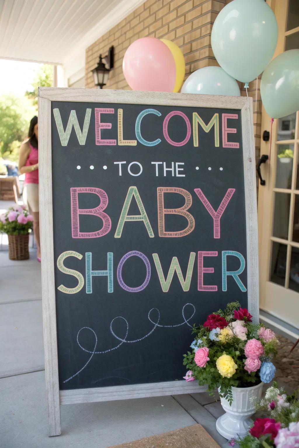 Chalkboard Welcome Sign - A Personalized Greeting