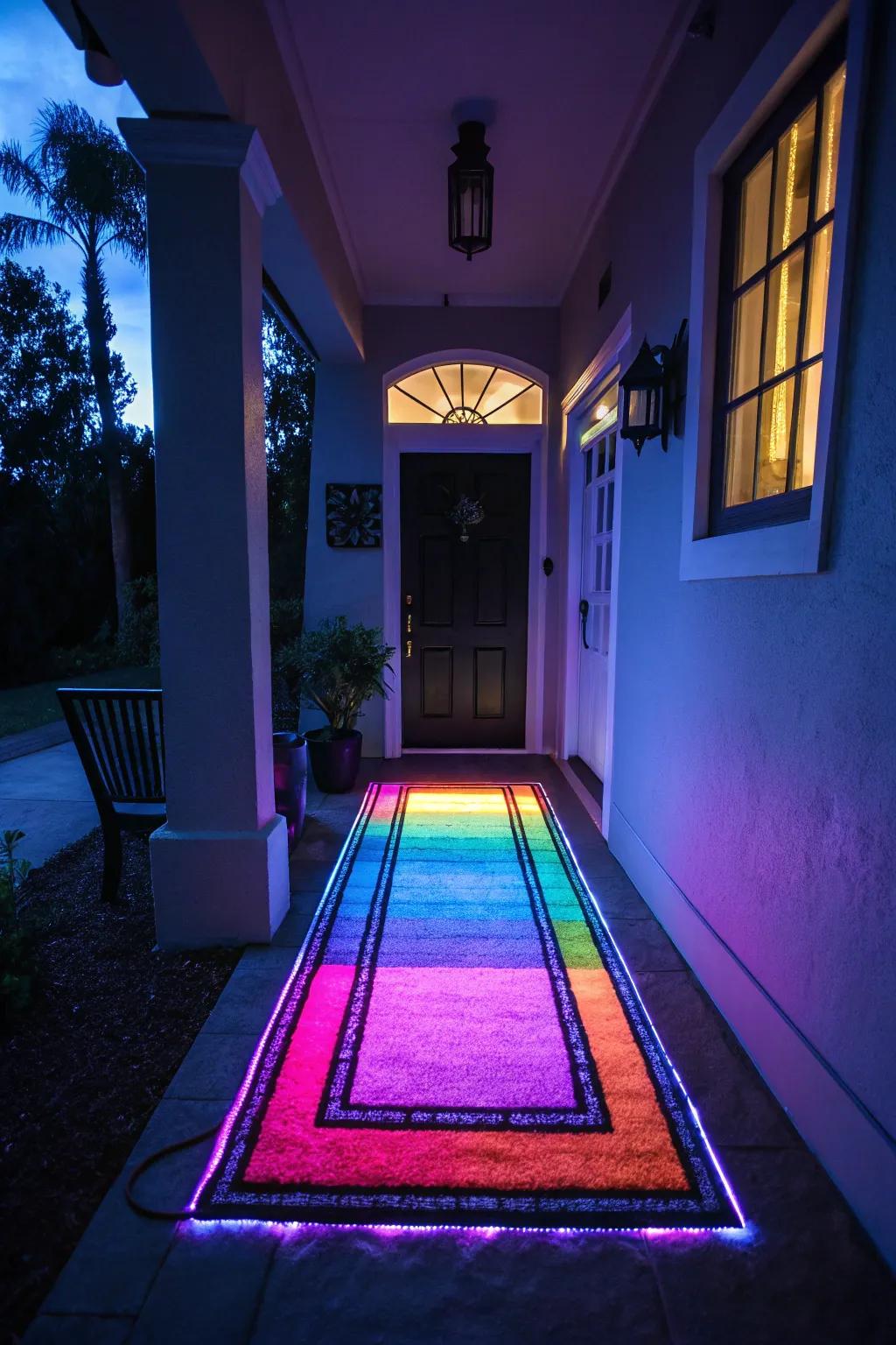 A glowing rug is both functional and eye-catching.