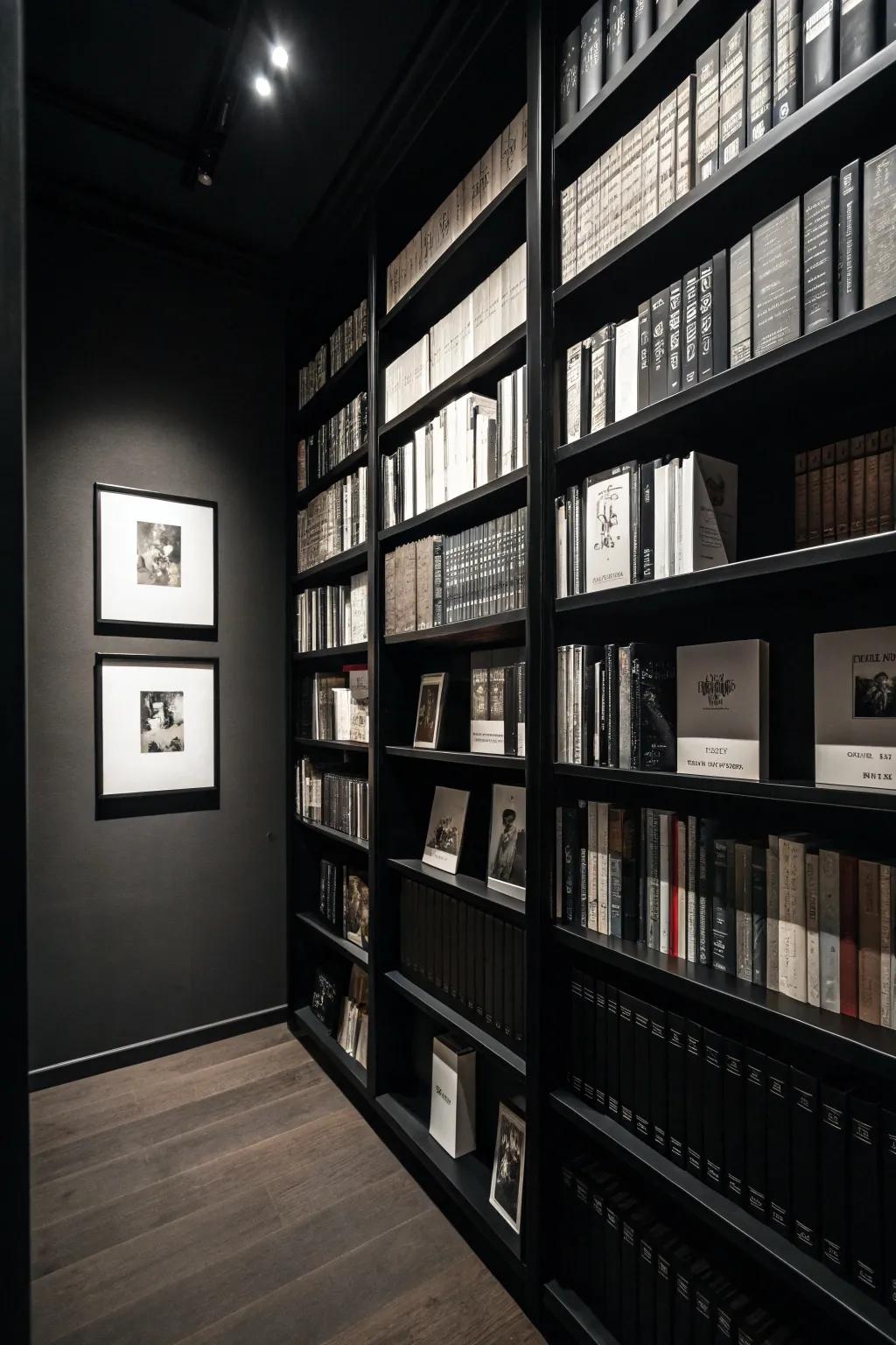 Monochrome book covers for a chic and timeless look.