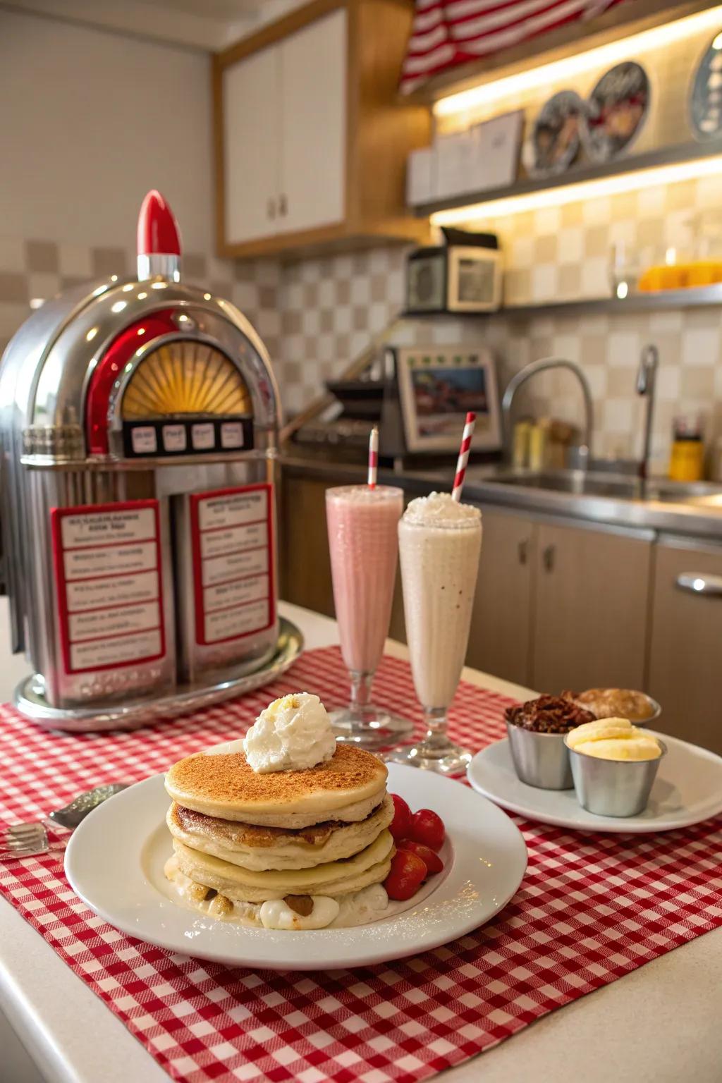 Step back in time with a retro diner delight.