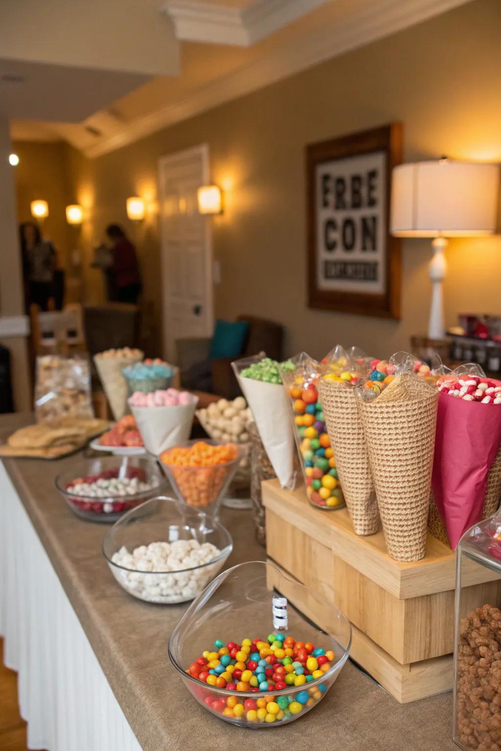 An interactive candy bar for a personalized sweet experience