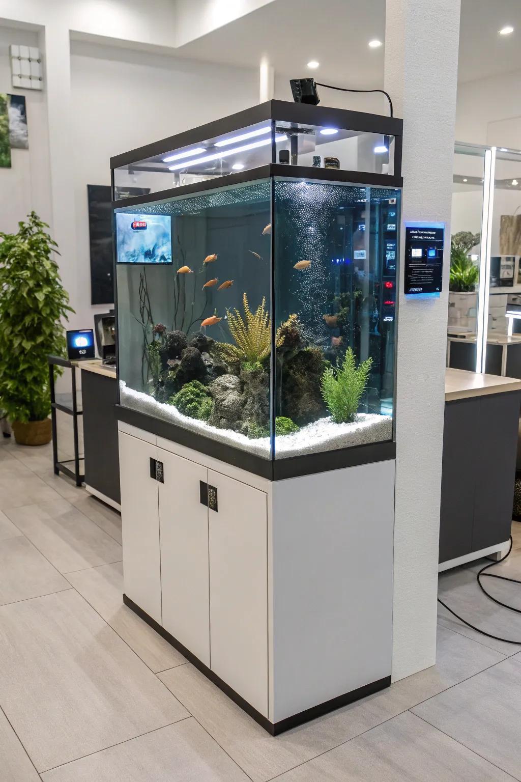 Smart technology brings convenience to managing your fish tank.