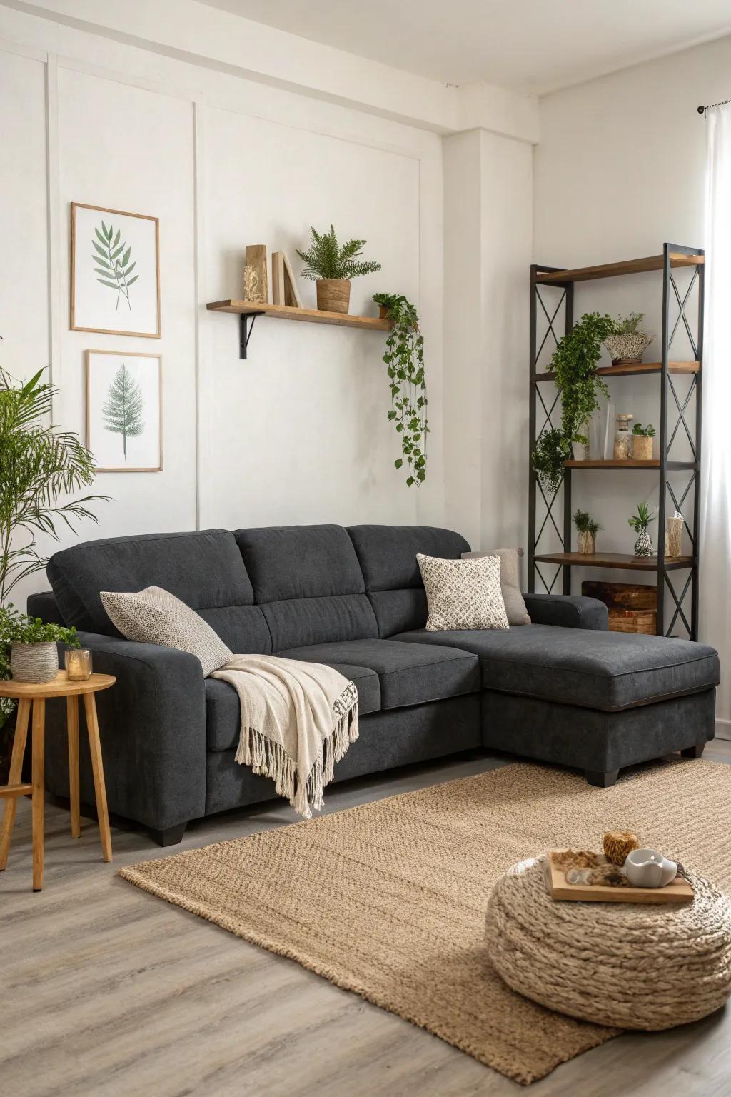 Minimalism highlights the elegance of your sectional.