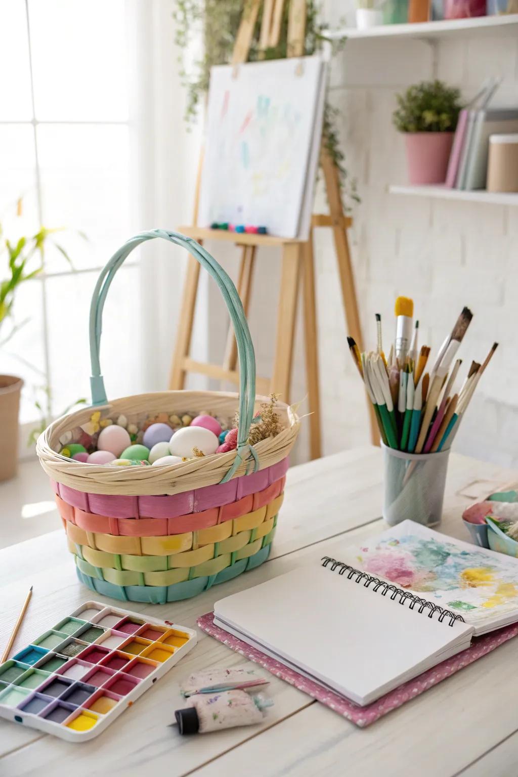 Unleash creativity with an art-themed Easter basket.