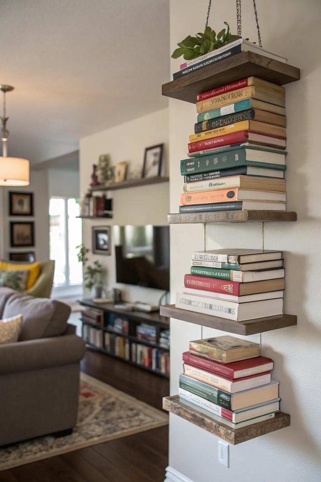 A floating library creating a book lover's paradise