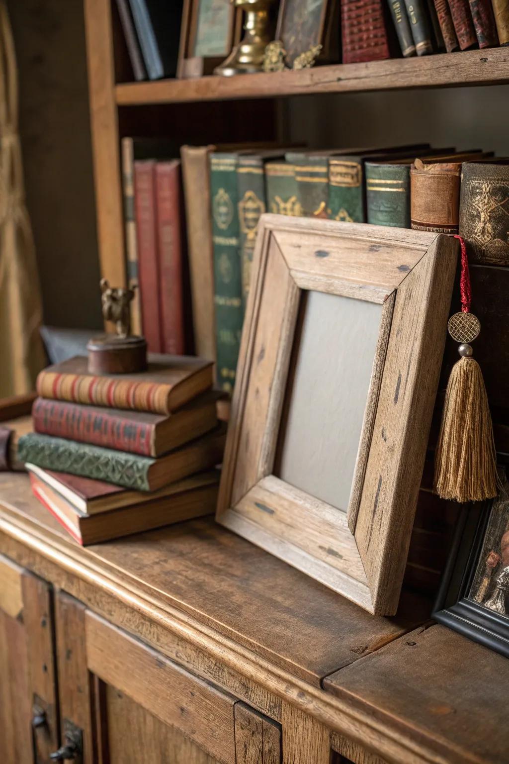 Reclaimed materials add warmth and character to your decor.