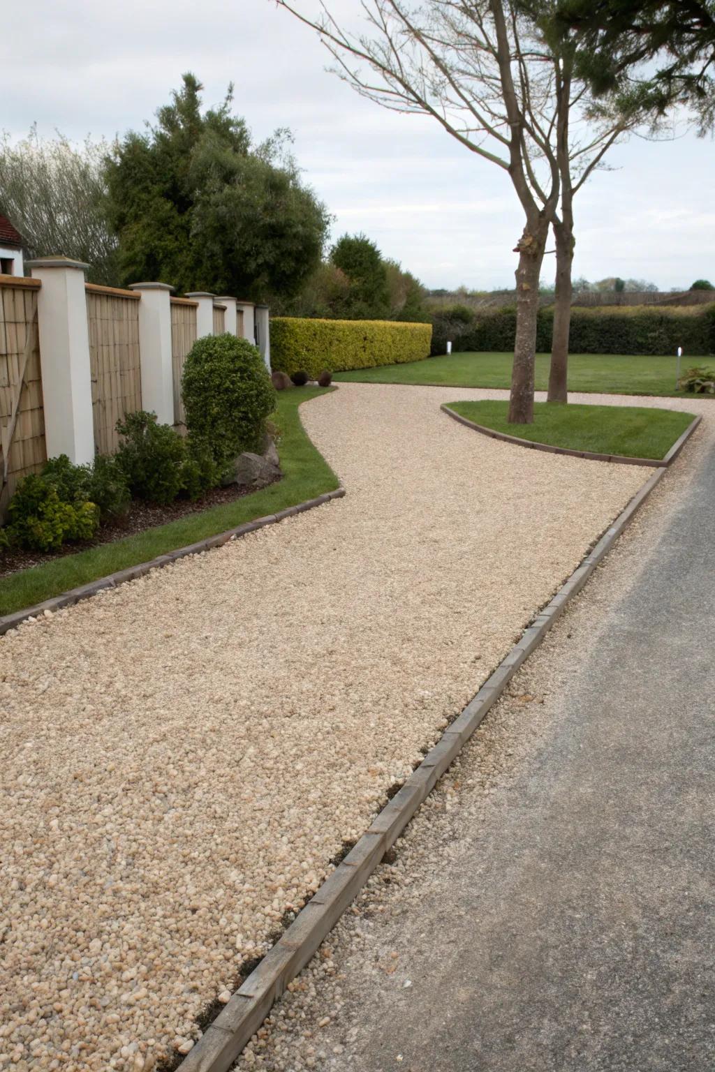 Strip edging offers an effective yet subtle boundary.