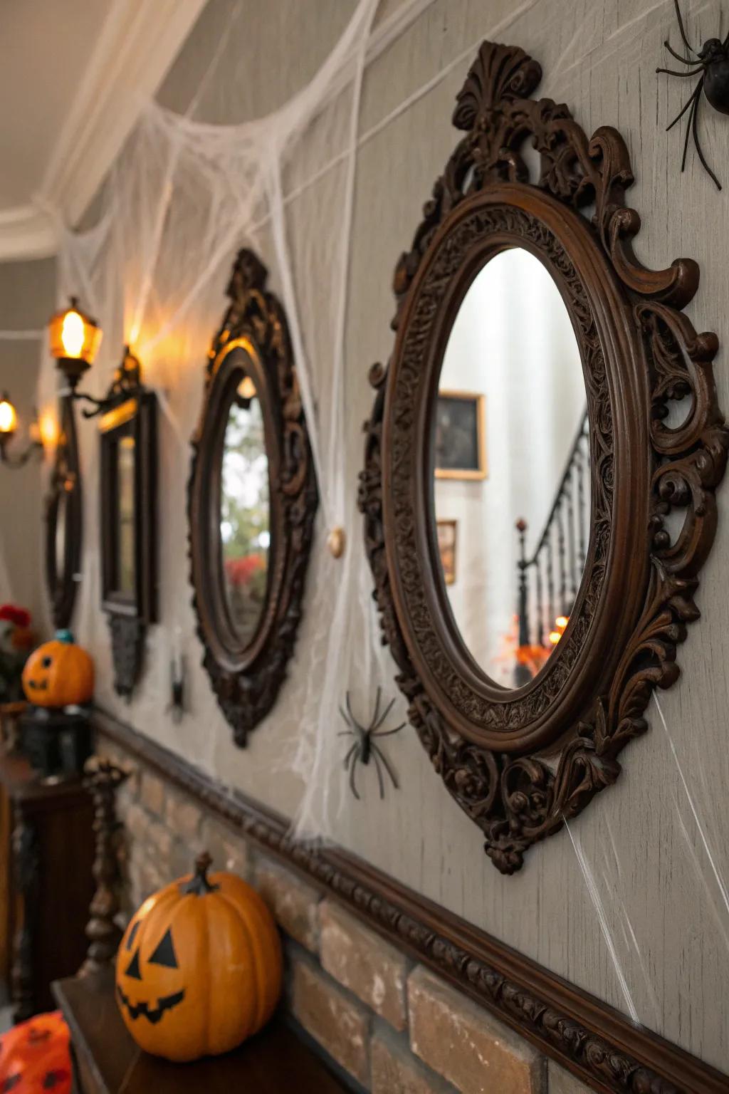 Gothic mirrors add drama and reflect light in your space.