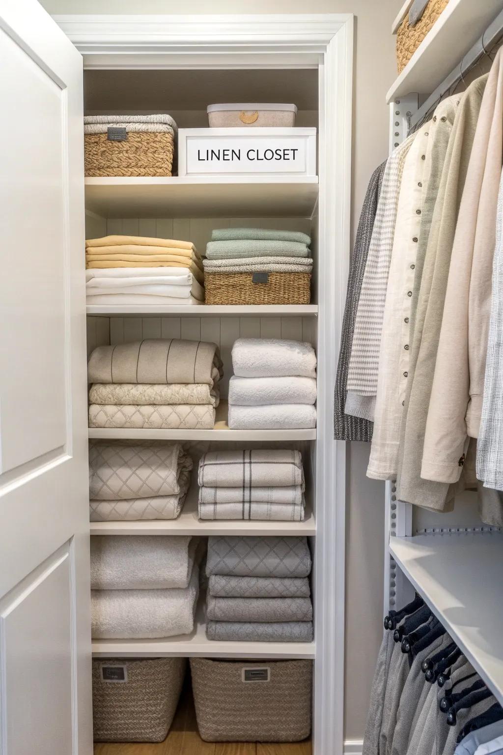 A systematic approach keeps your linens orderly and accessible.