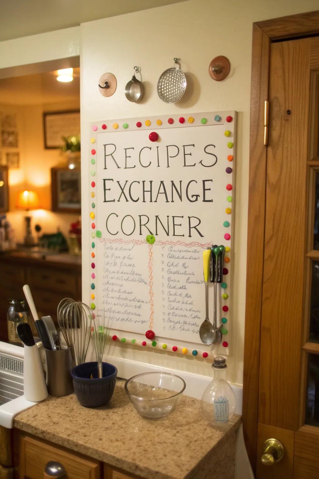 Discover new culinary delights with a recipe exchange spot.