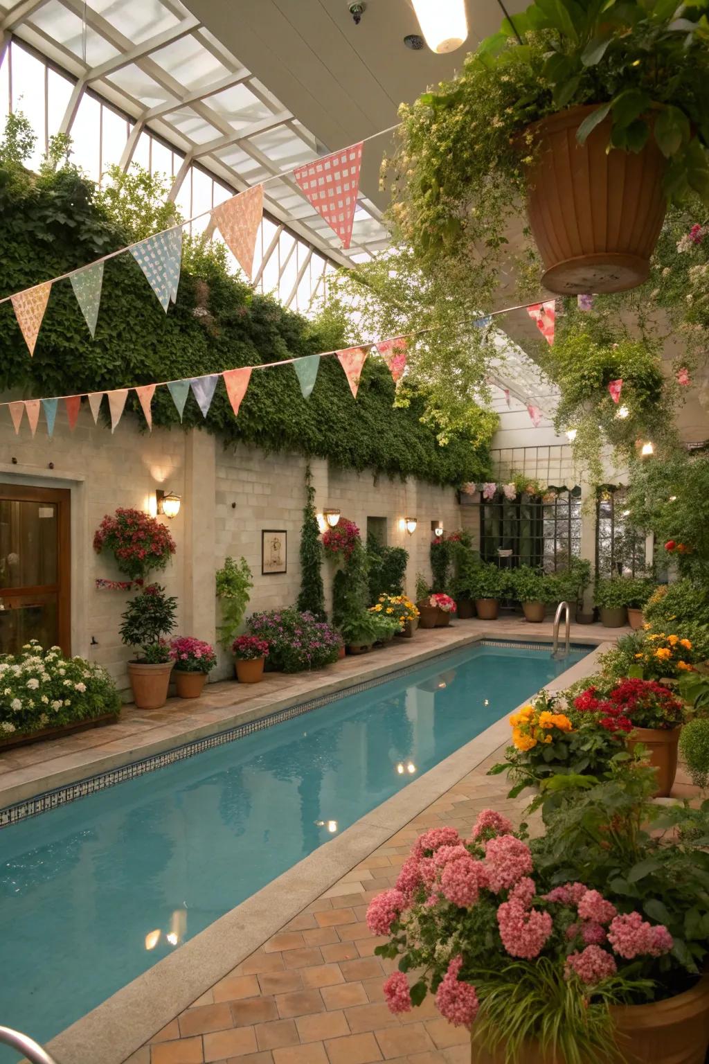 Invite the beauty of the garden indoors with lush greenery and blooms.