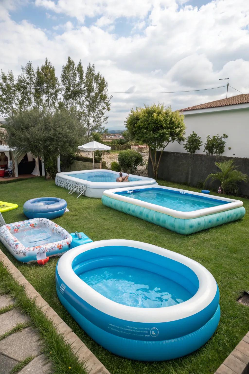 A creative multi-pool setup for diverse enjoyment.