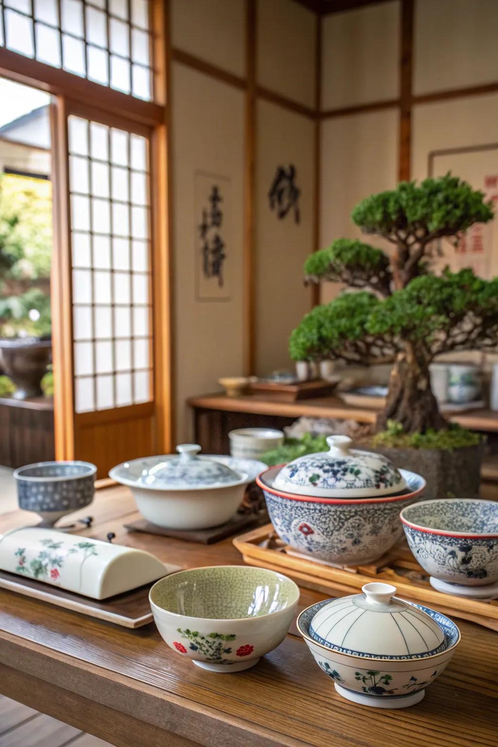 Porcelain adds elegance and tradition to the kitchen.