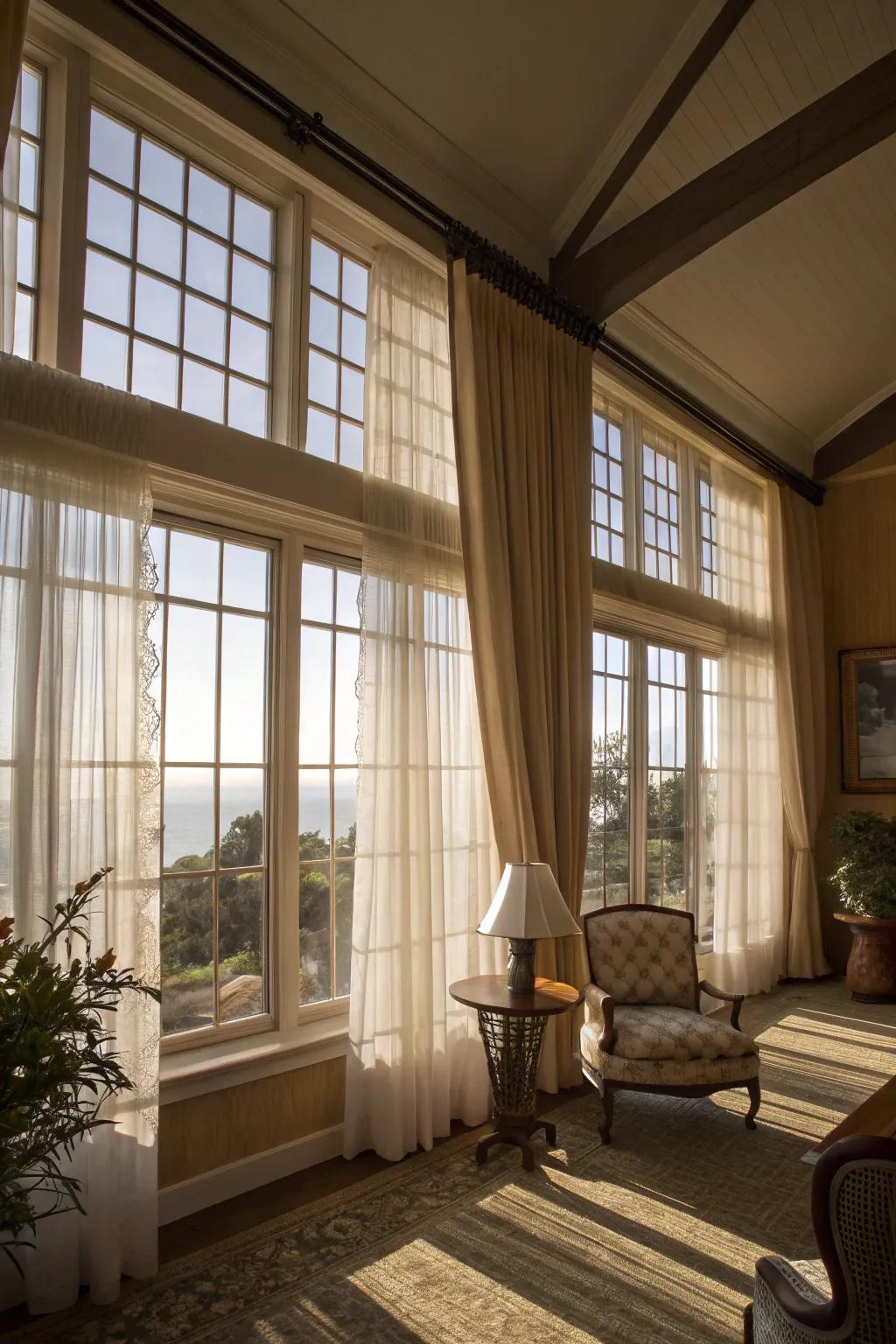 Awning windows offer discreet privacy and airflow.