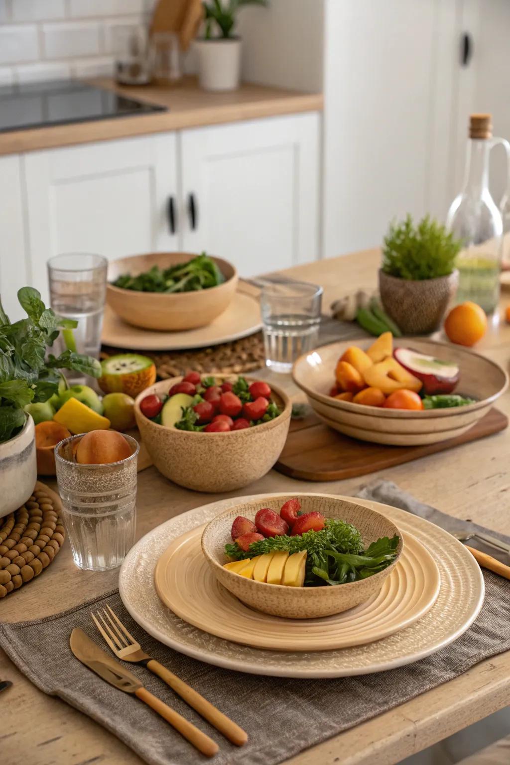 Sustainable dining for a mindful experience.