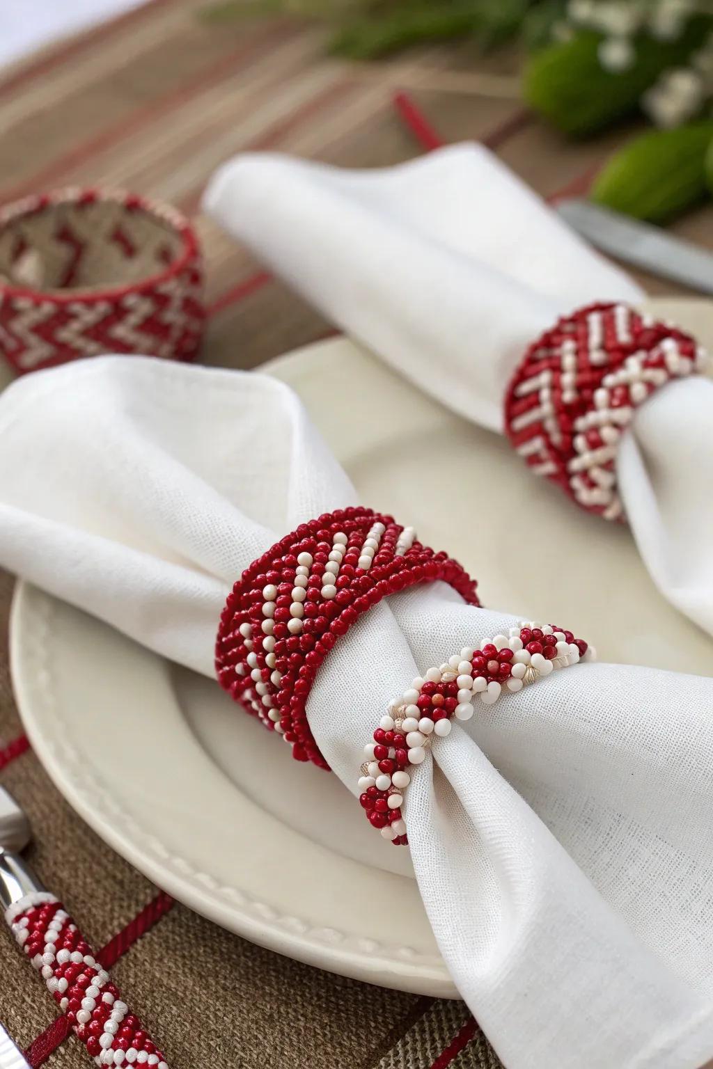 Impress your guests with stylish beaded napkin rings.