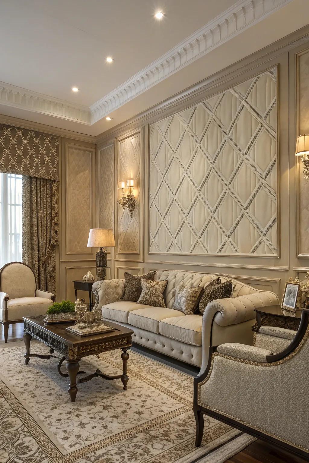 Add elegance with a faux paneling effect.