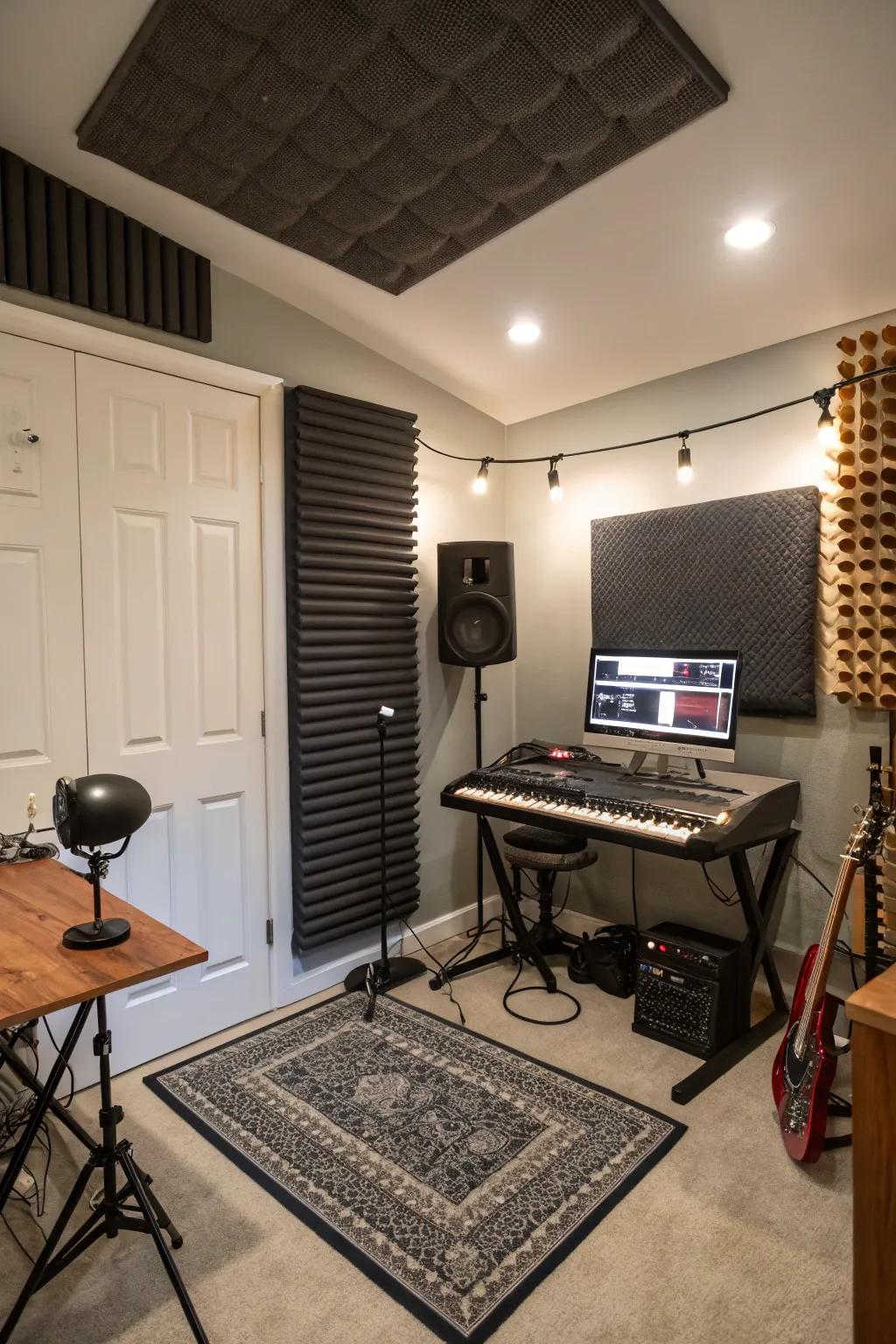 Corner bass traps enhance sound clarity by managing low frequencies.