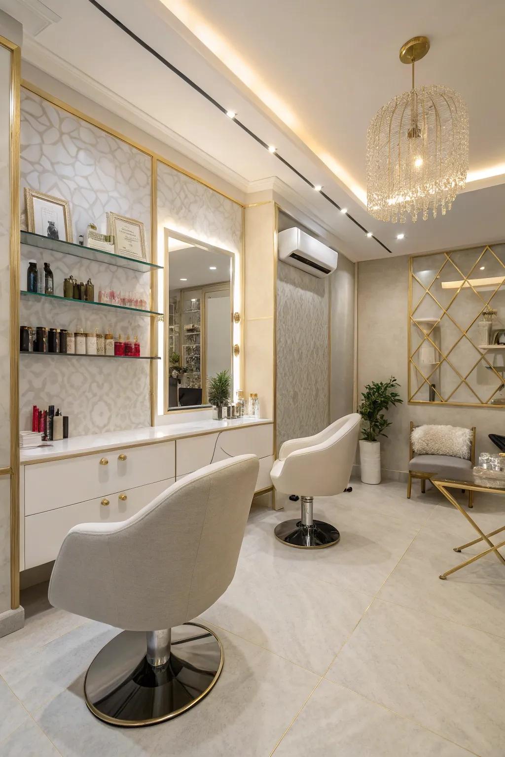 Luxe minimalism that brings sophistication to the salon.