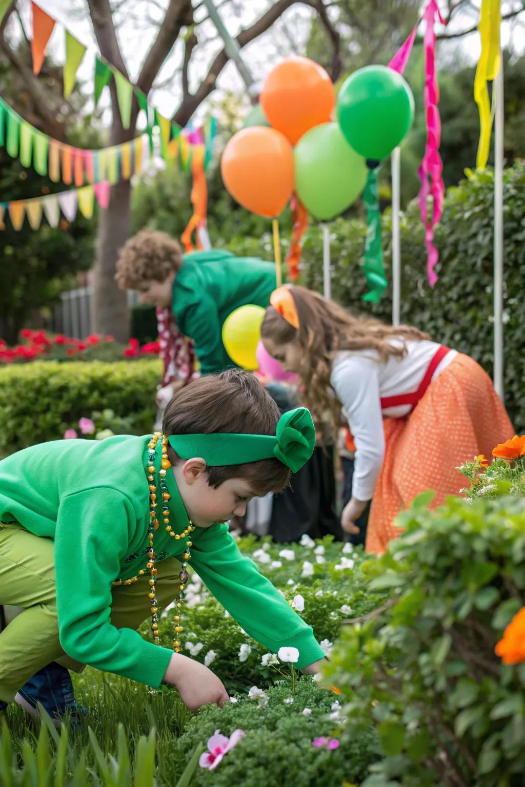 An adventurous outdoor leprechaun hunt for the kids.