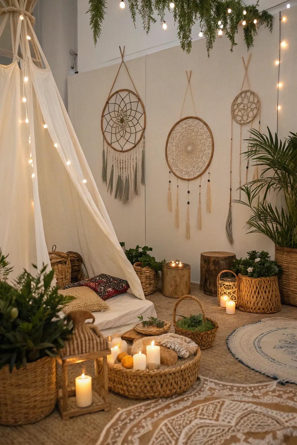 Embrace a bohemian vibe for a stylish and serene Sweet 16.