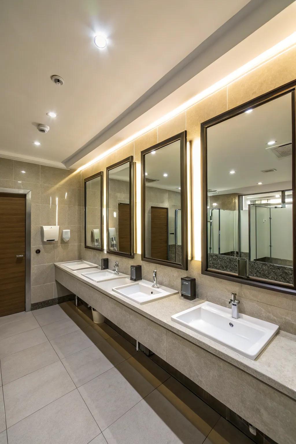 Mirrors amplify light and create the illusion of more space.