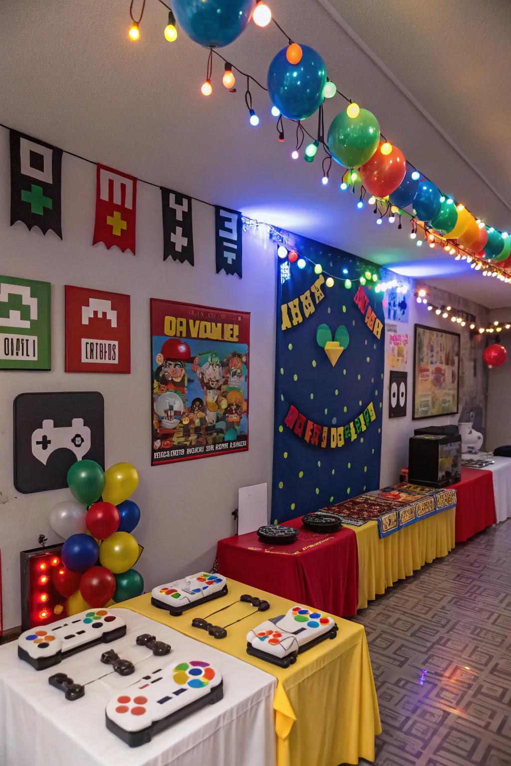 Pixel art brings a nostalgic feel to the celebration.