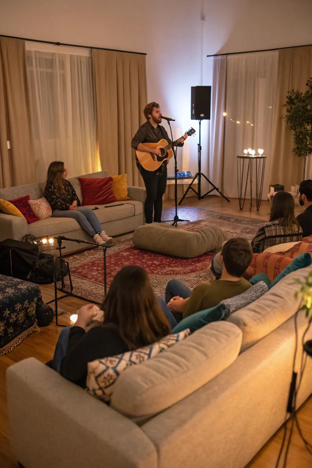An intimate concert experience in your living room.