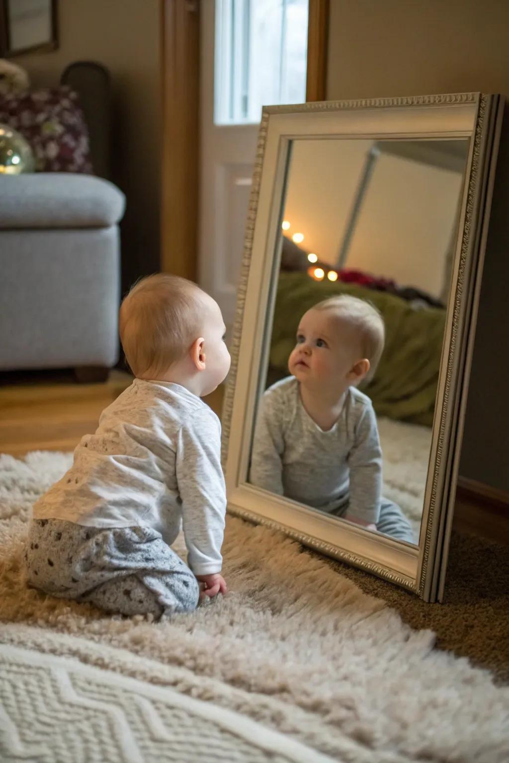 Reflections in mirrors create unique visual stories.