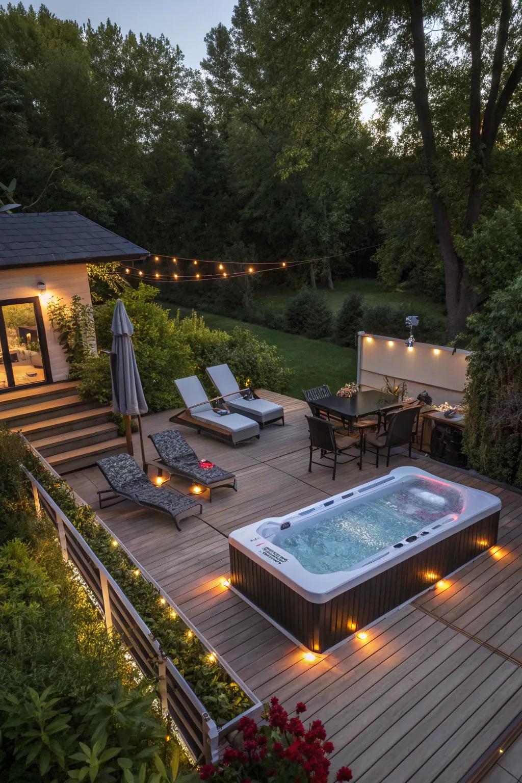 Solar-powered features provide sustainable energy solutions for your deck.