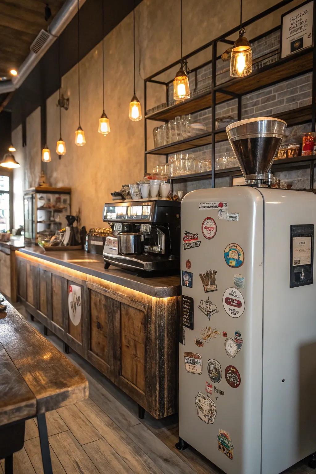Vintage vibes bring nostalgia to this coffee bar.