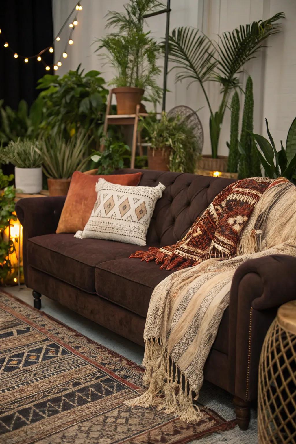 Bohemian style thrives on layers and natural elements.