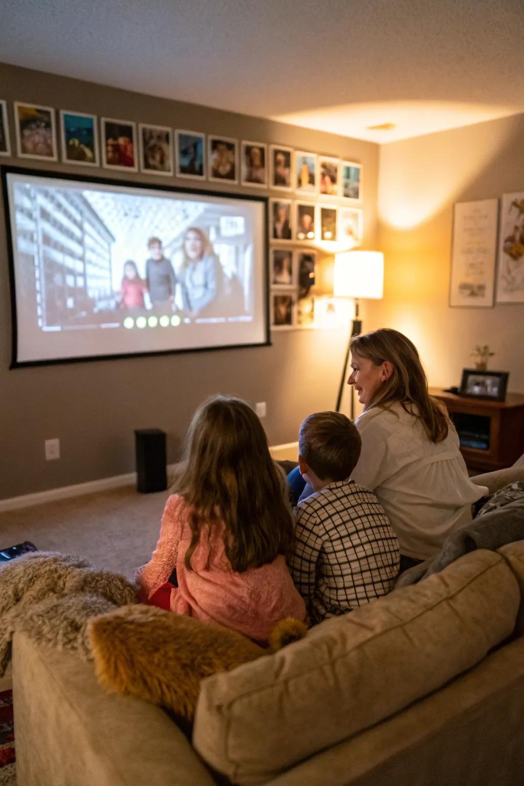 Experience cinema magic at home with a family movie night projector.