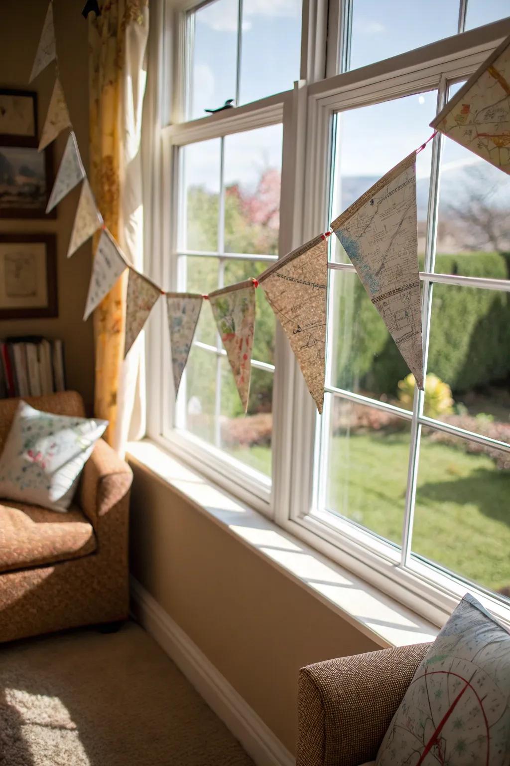 Add a personal and nostalgic touch with a DIY airplane garland.