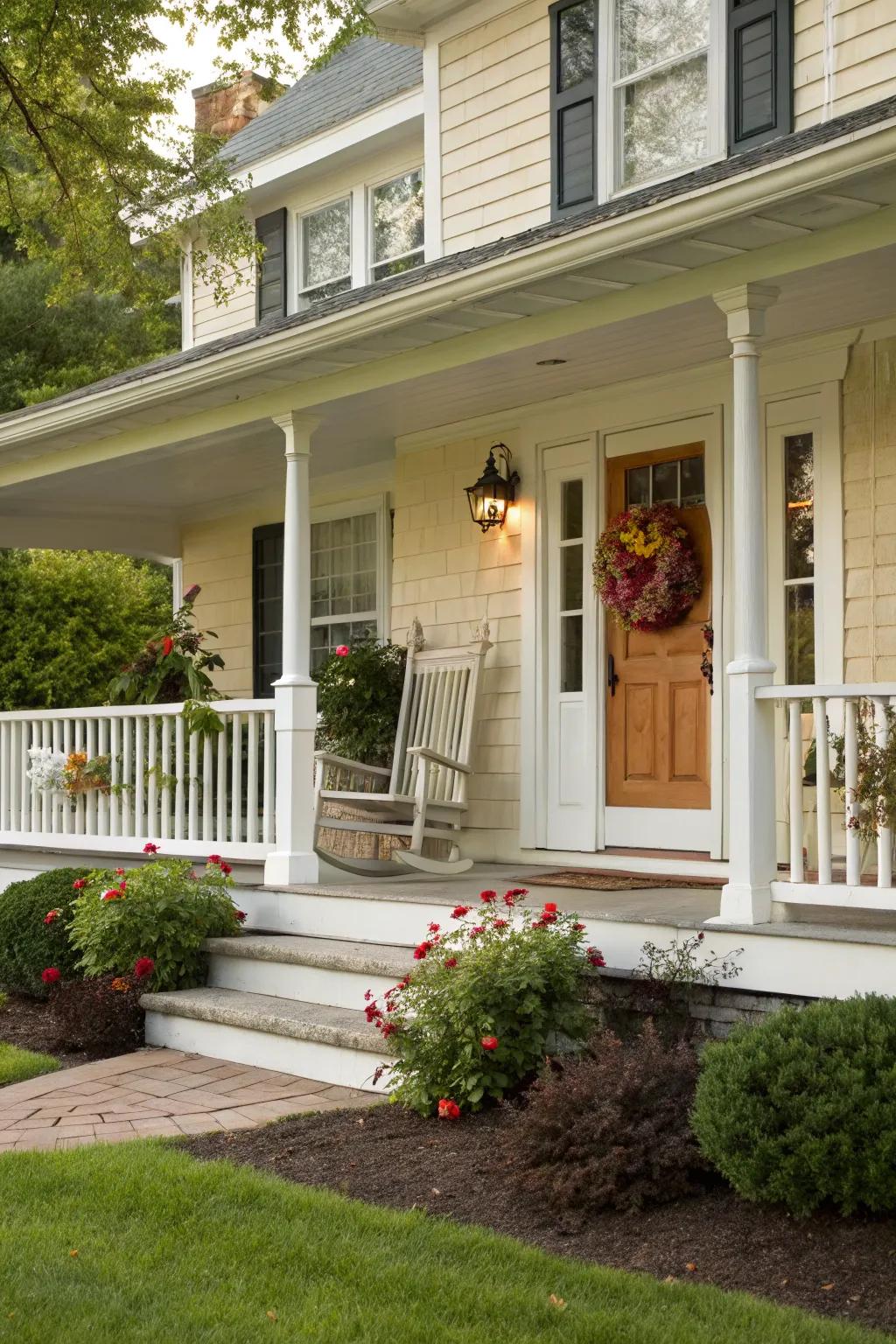 White provides a timeless and versatile entrance.