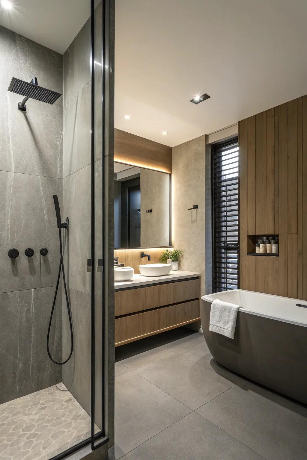 Conceal your hand shower for added privacy and intrigue.