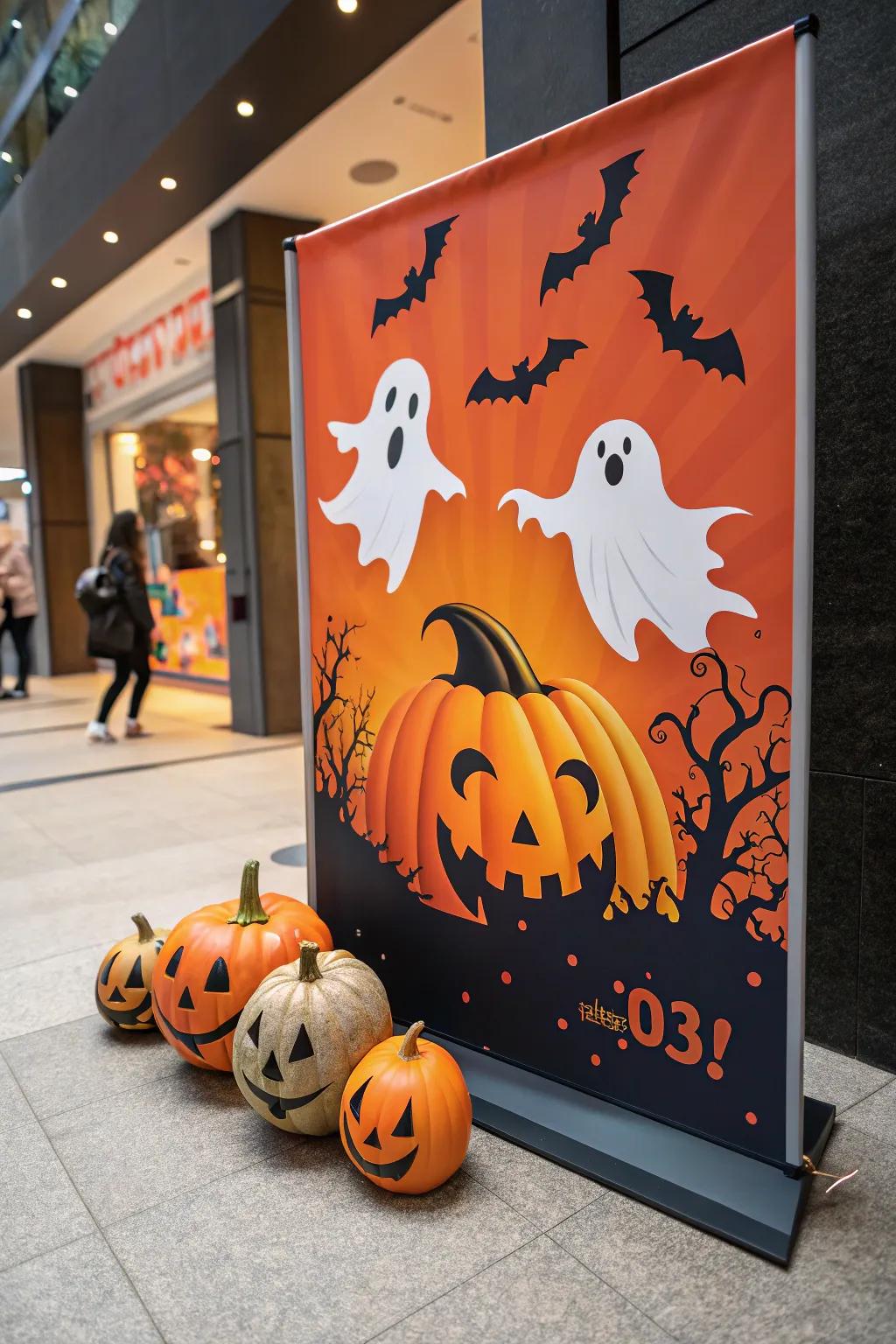 Interactive 3D elements poster for an engaging Halloween display.