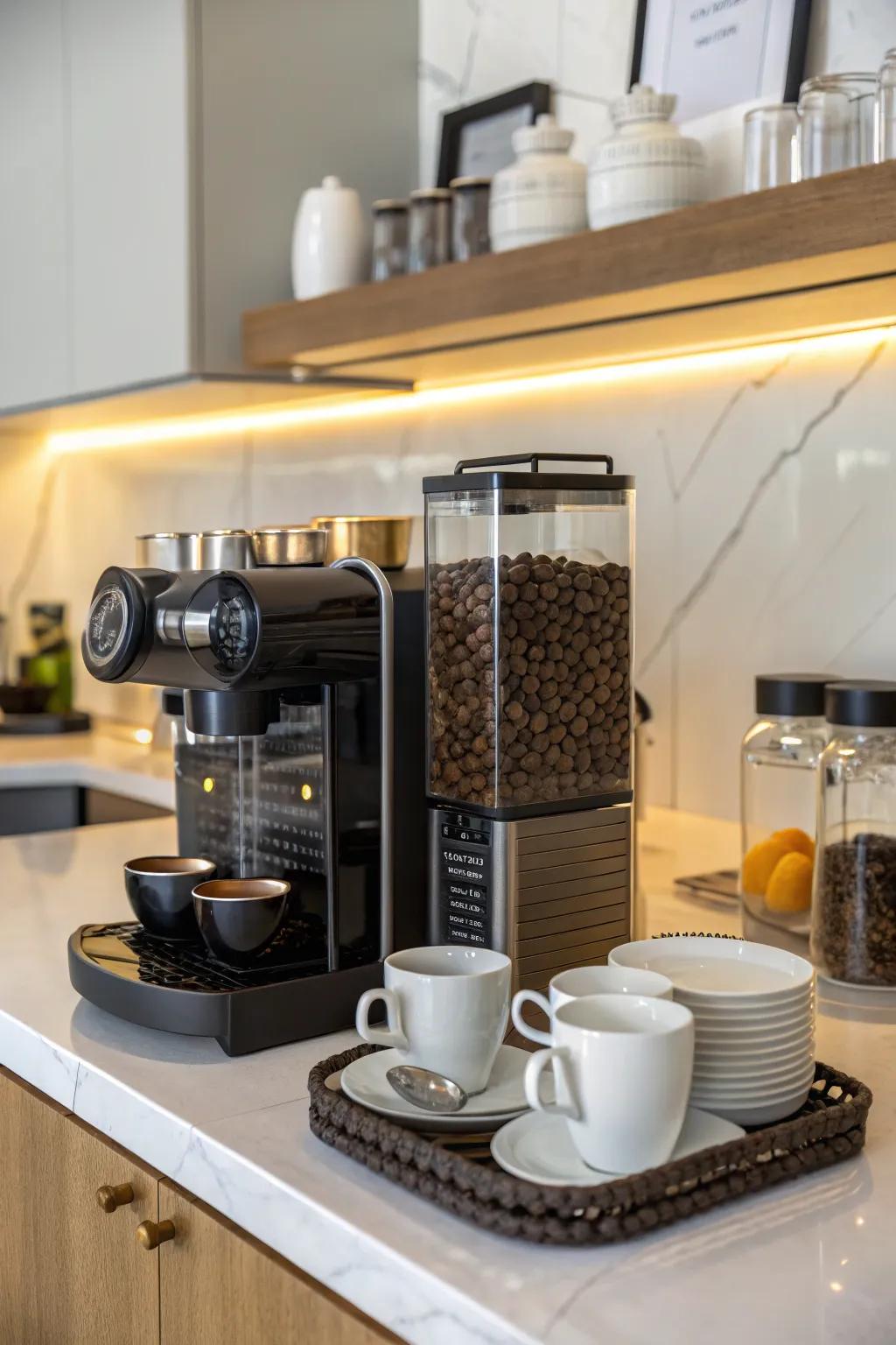 Start your day right with a personalized coffee station.