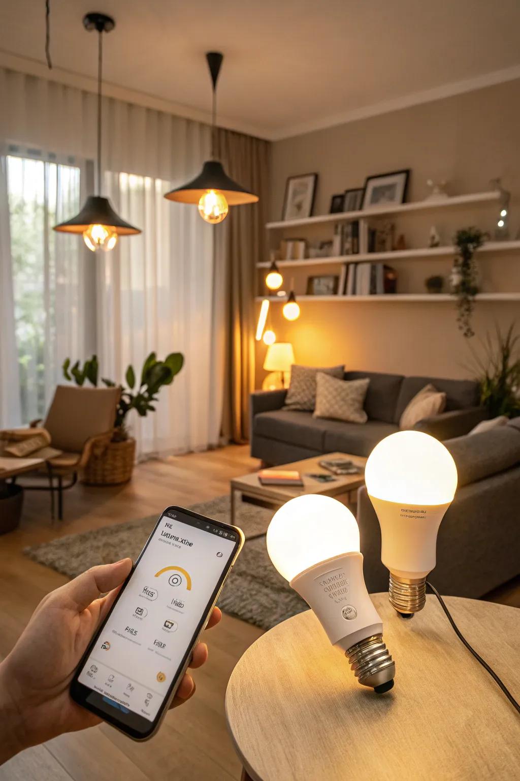 Convenient smart LED bulbs for modern living.