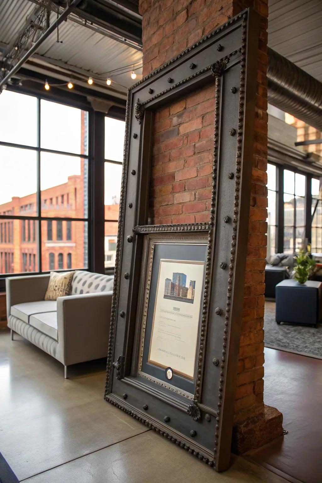 Embrace industrial chic with metal frames that add an urban edge to your space.