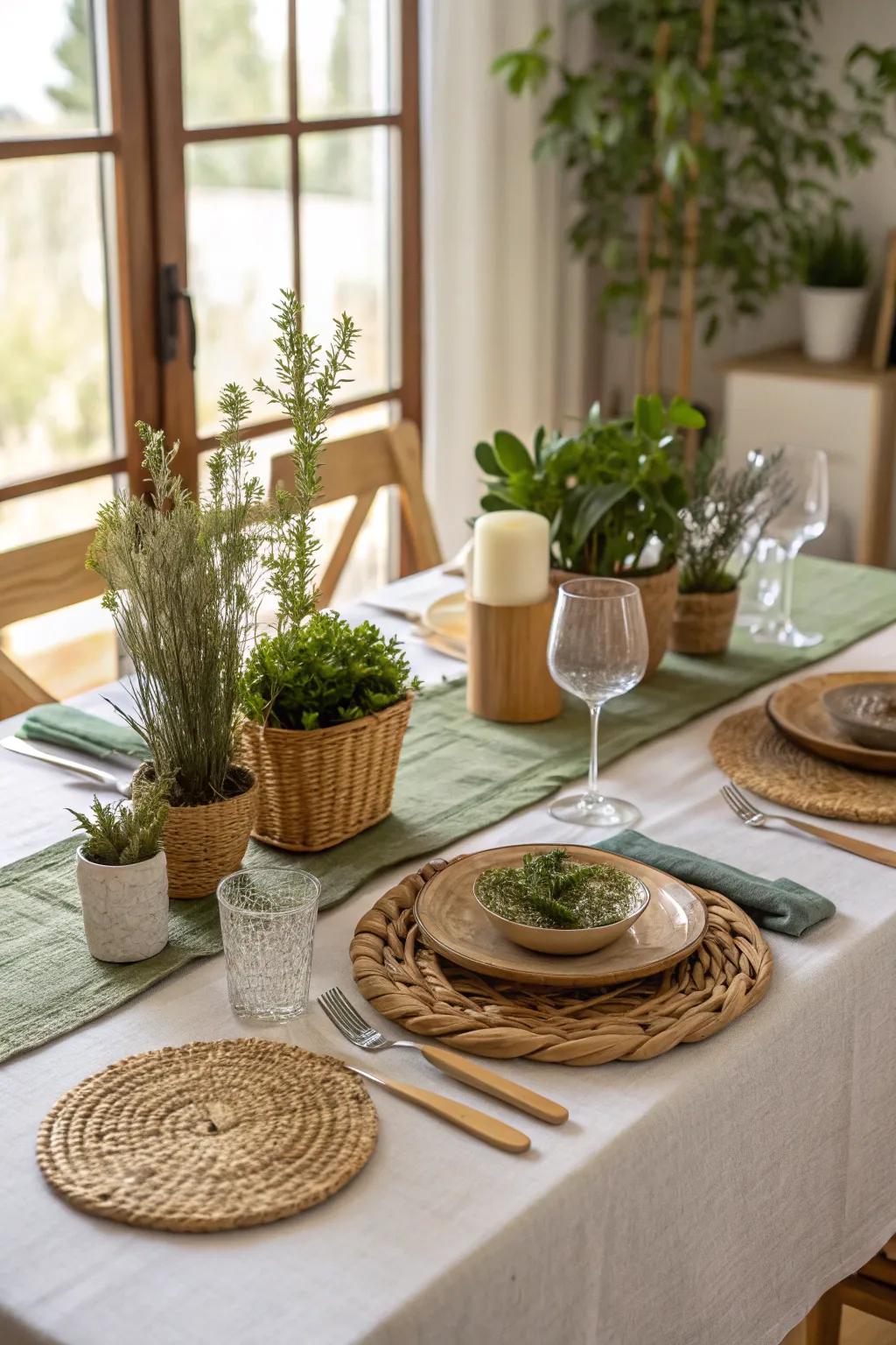 Eco-friendly tablecloths offer chic style while being sustainable.