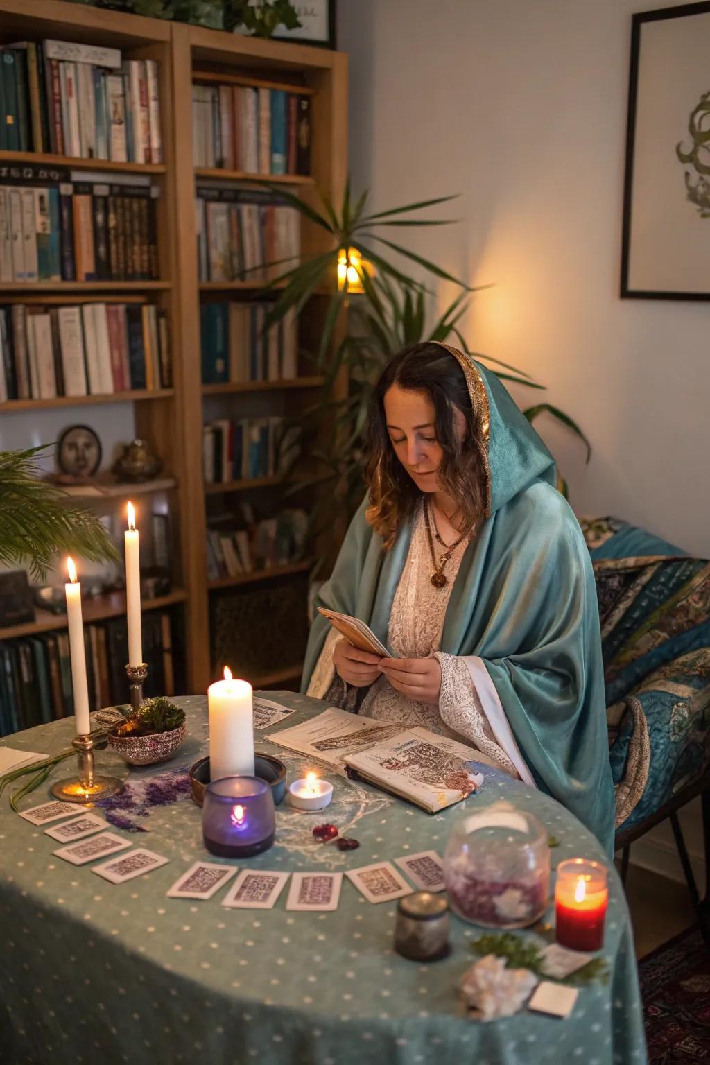 Offer a glimpse into the future with a tarot reading station.