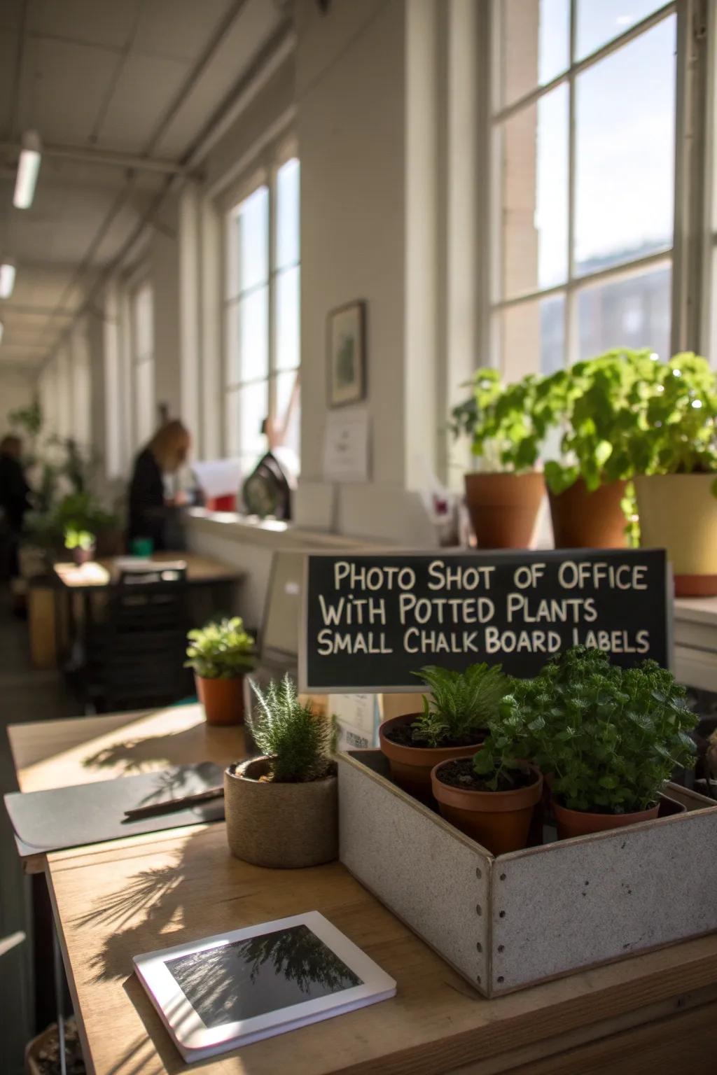 Keep your green friends organized with chalkboard labels.