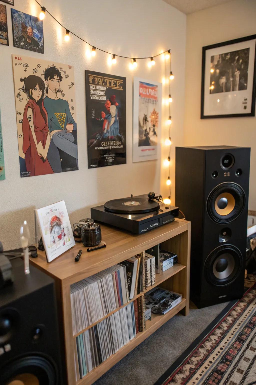 Music can elevate your anime room experience.