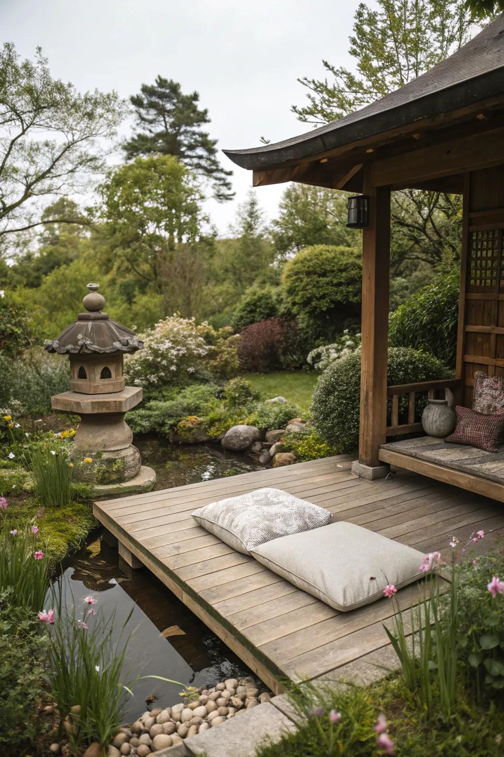 A meditation nook offering a peaceful retreat.