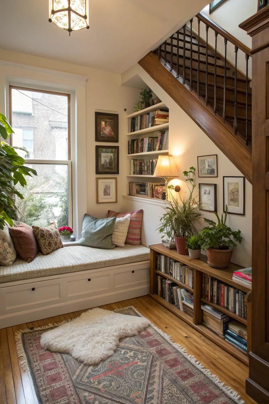 A reading nook adds charm and a personal touch to your home.